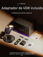LISEN Qi2.2 - Estación de carga 3 en 1 de 25 W para dispositivo iPhone, soporte de cargador Magsafe con ventilador de refrigeración inteligente, cargador inalámbrico Magsafe de 25 W para iPhone 18/17