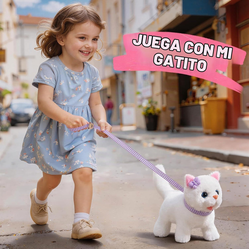 17PCS Cat Toys para Kids Girls Boys,Interactive Robot Cat con Walking