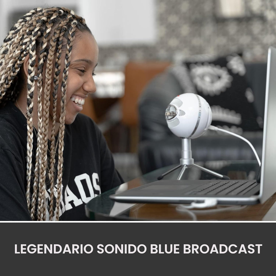 Logitech for Creators Blue Snowball iCE - Micrófono USB, color blan...