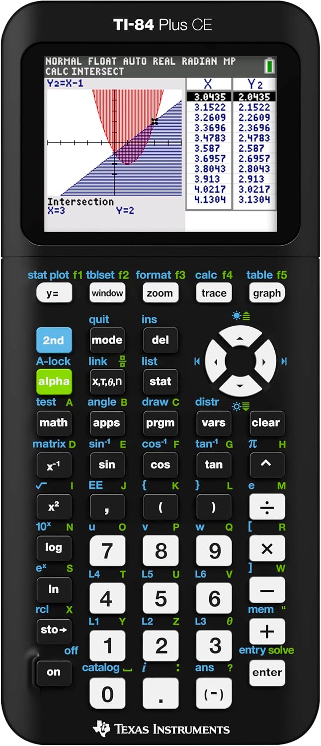 Calculadora gráfica TI84PLSCEBLUBRY de Texas Instruments, Negro