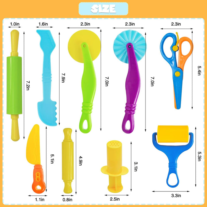 Wxqfumy Juego de herramientas de masa 9 piezas de