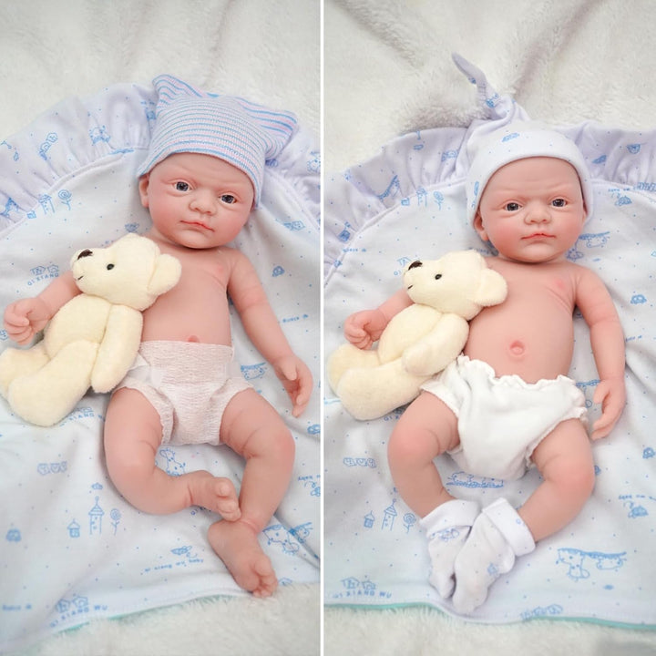 MYREBABY Muñeca bebé Reborn de 30 cm, micro prematuro, cuerpo compl...