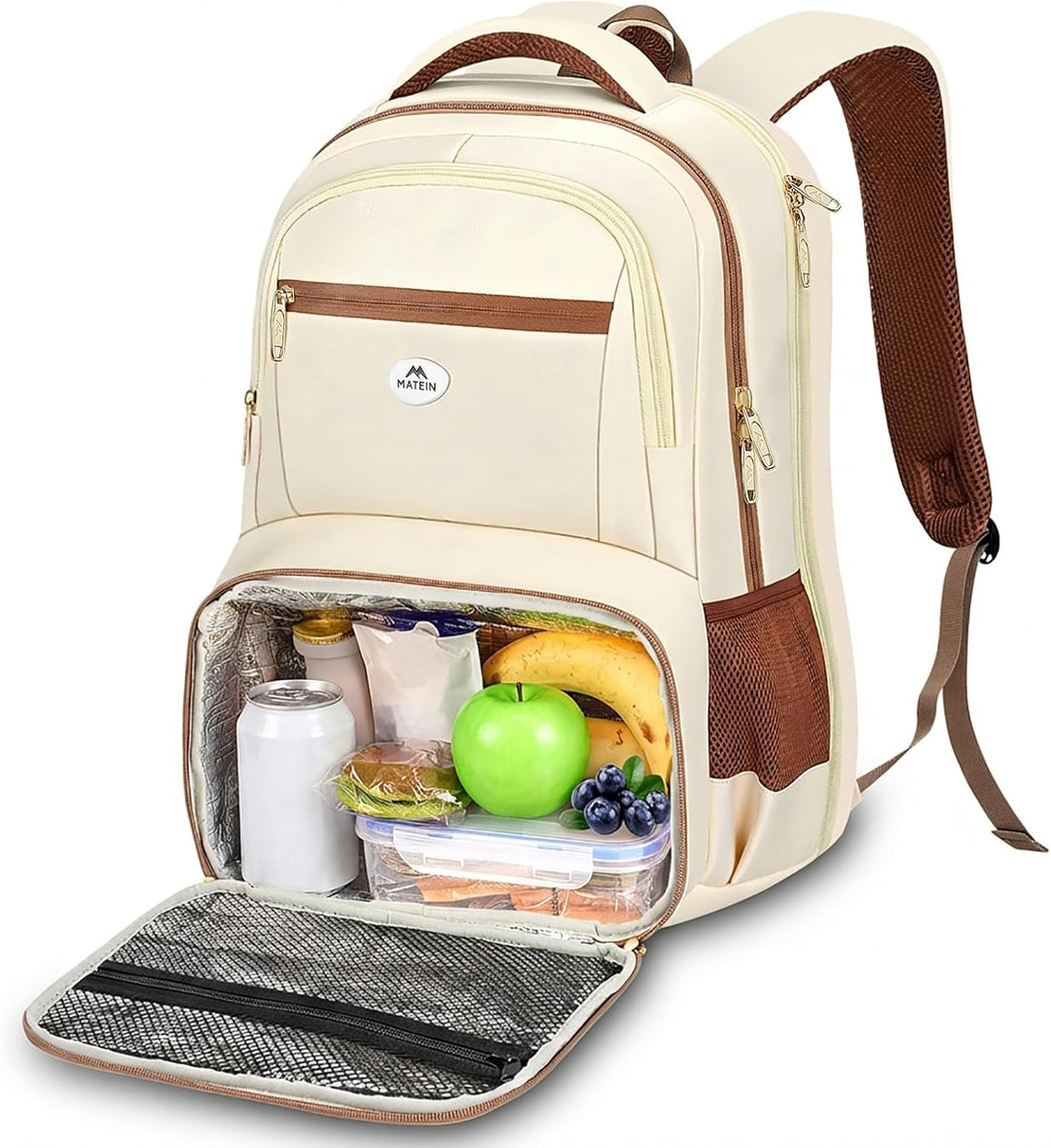 MATEIN Mochila de almuerzo para mujer, resistente mochila térmica t...