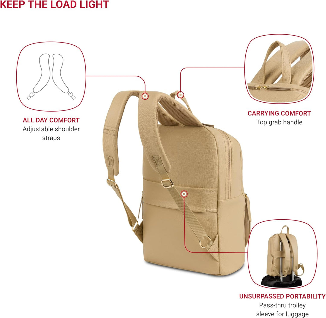 SwissGear Serenity Luxe Mochila para Laptop para Mujeres, Bolsa par...
