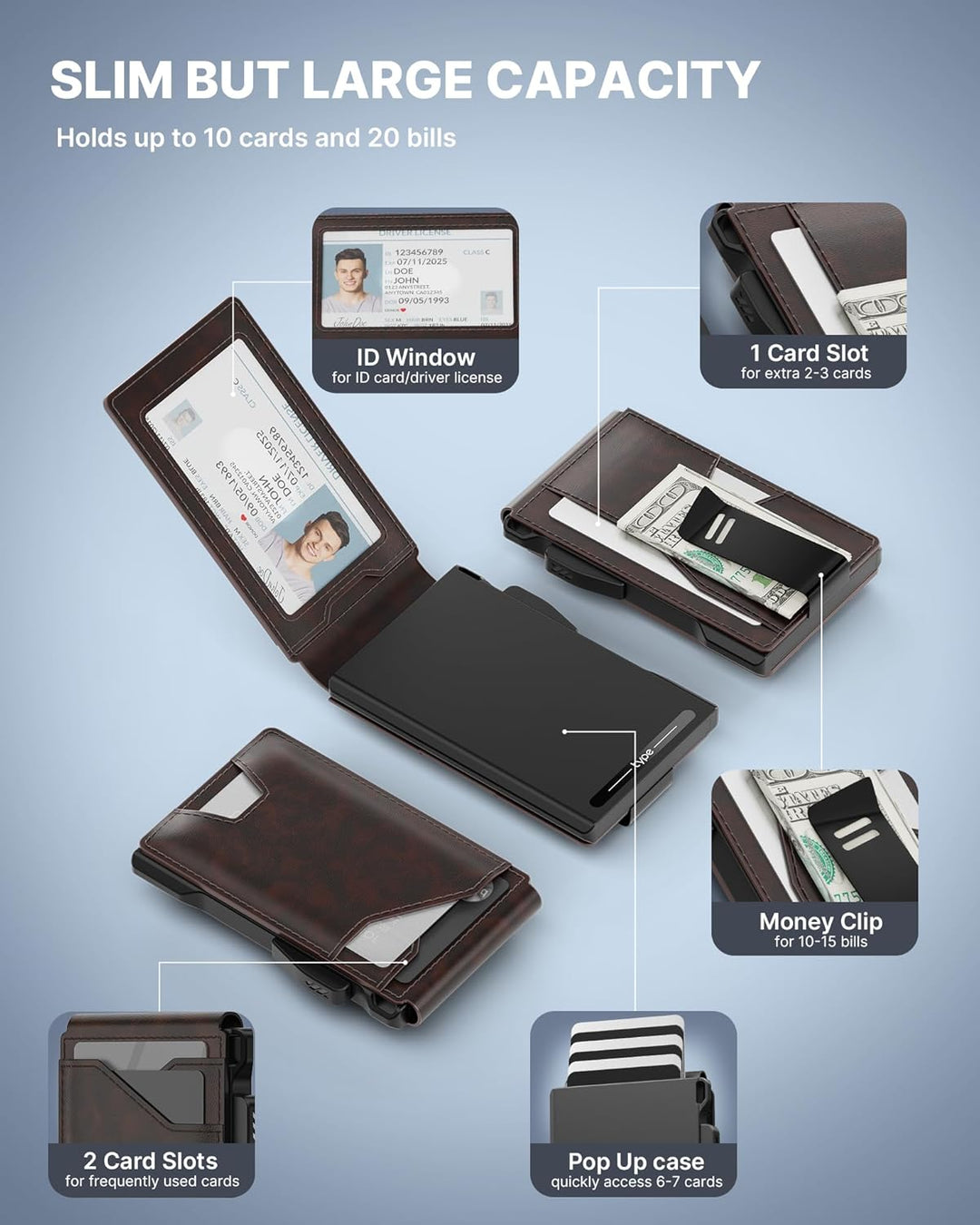 typecase Cartera táctica para hombre tarjetero: funda para tarjetas...