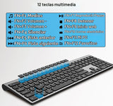 Combo de teclado y mouse inalámbricos, teclado delgado de computado...