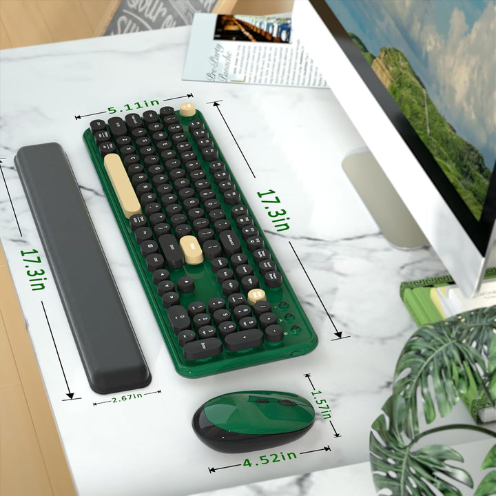 Combos de teclados de computadora inalámbricos coloridos, teclado r...