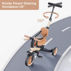 newyoo - Triciclo para niños pequeños con mango de empuje para niños de 1 a 3 años, bicicleta para niños pequeños, regalo de cumpleaños y juguete para niños y niñas, triciclo para niños 5 en 1