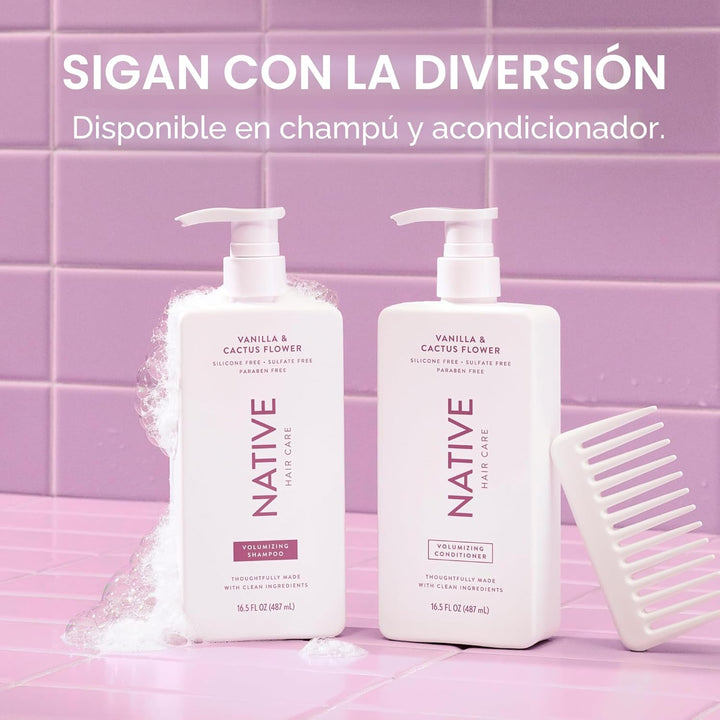 Native El champú y acondicionador 2 en 1 de flor de vainilla y cact...