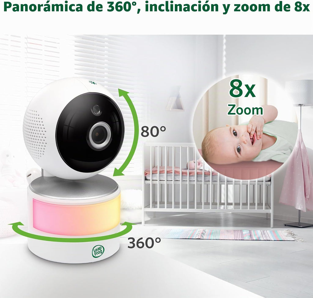 LeapFrog LF920-2HD Monitor de video de 2 cámaras con pantalla HD de 7"