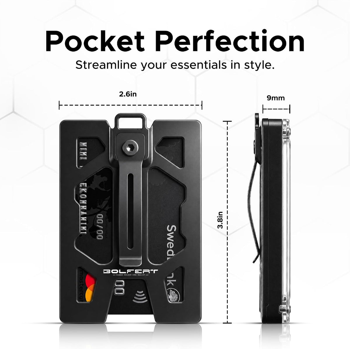 Portatarjetas y cartera de aluminio prémium