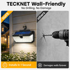TECKNET 546 luces LED con sensor de movimiento para exteriores con gancho