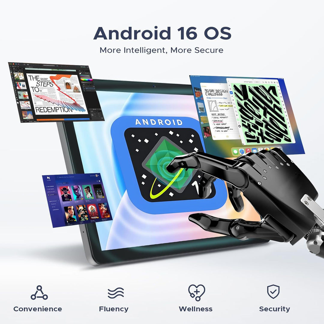 Luzglo P10 Pro Android 16 Tablet, Tabletas de 10 Pulgadas con Gemin...