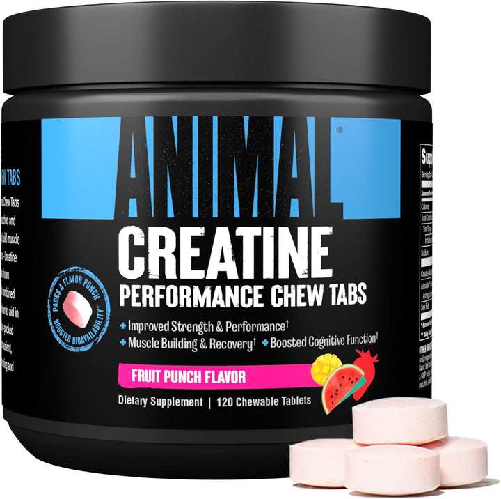 Animal Paquete de vitaminas Pak con masticables de creatina, multiv...