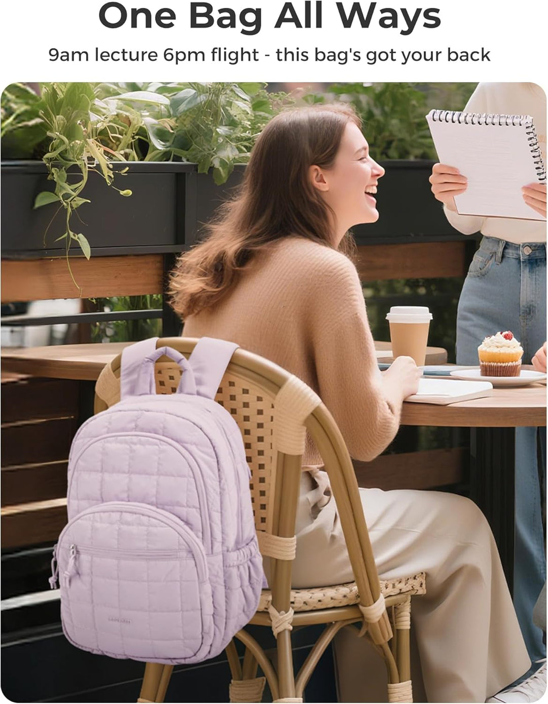 BAGSMART - Mochila universitaria para portátil, mochila de viaje pa...