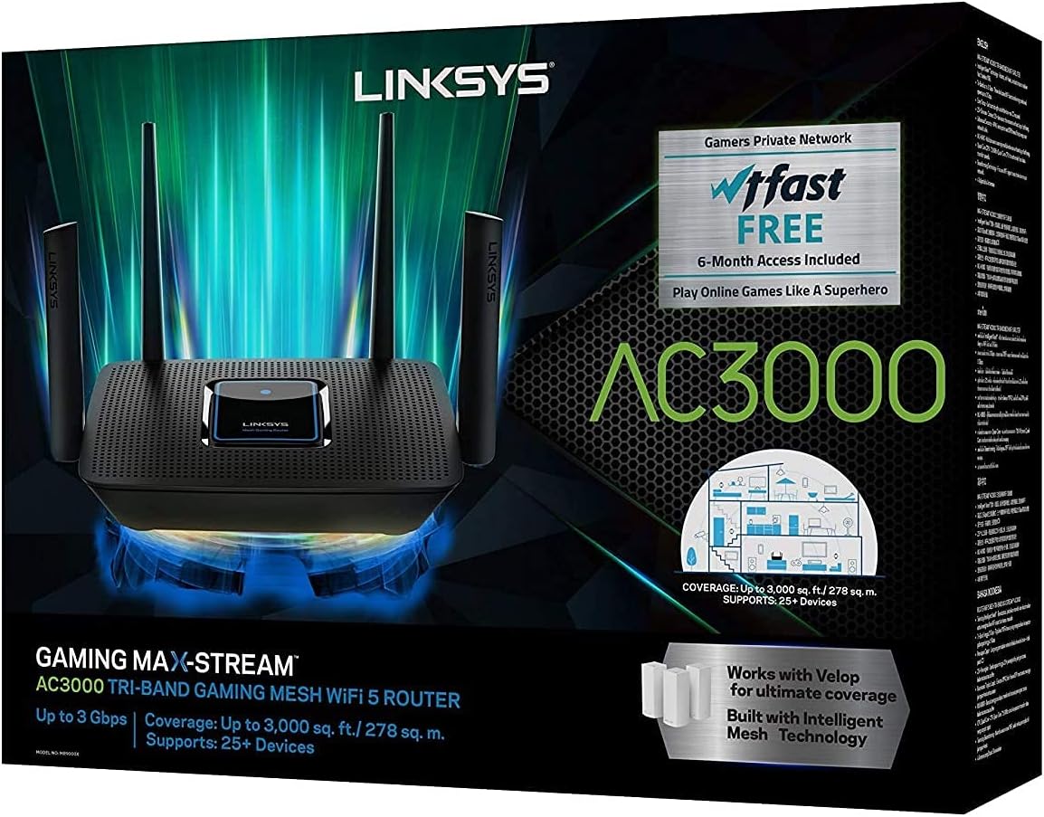 Linksys Router Wi-Fi inteligente AC3000 para redes domésticas, MU-M...