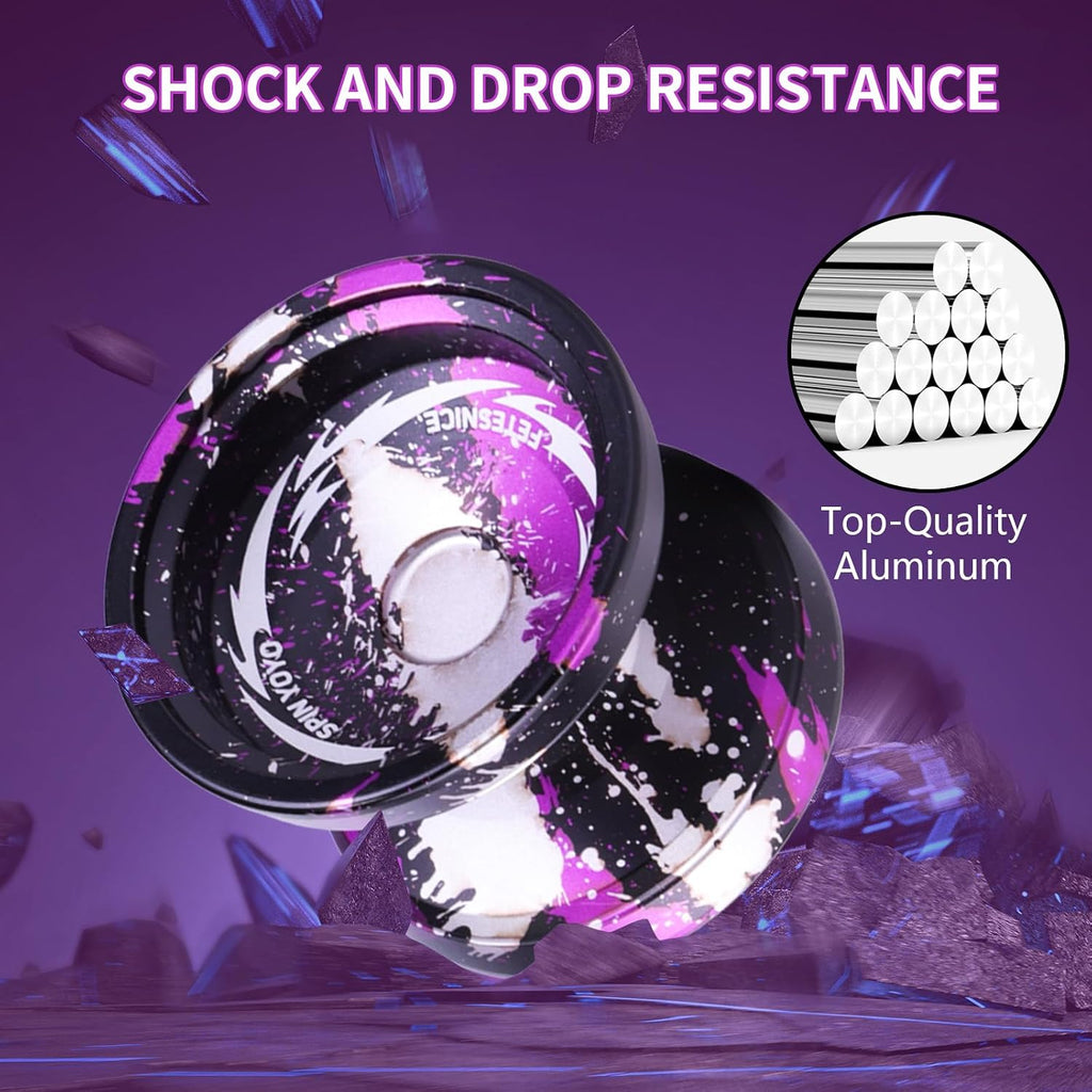 FS23 - Yoyo de metal de doble función para todos los niveles de habilidad, yoyos sensibles a mariposas para niños de 8 a 12 años, yoyo profesional que no responde para adultos con accesorios de yo