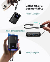 INIU Banco de energía, 20000mAh, 65 W, ultra compacto, USB C, carga...