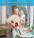 Aspiradora portátil inalámbrica para automóvil, 4 en 1, mini aspiradora de alta potencia, 12000 Pa potente succión, plumero de aire, filtro doble, ajustable, pequeño aspirador portátil inalámbrico para automóvil, hogar, mascota, oficina