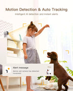 ARENTI - Cámara para mascotas de 5 MP P2Q, 5G WiFi 6 Cámara de seguridad interior, aplicación gratuita para teléfono