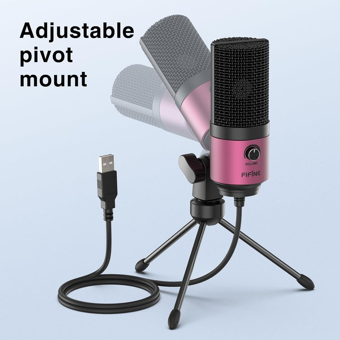 FIFINE - Micrófono de condensador USB para podcast grabado en el po...