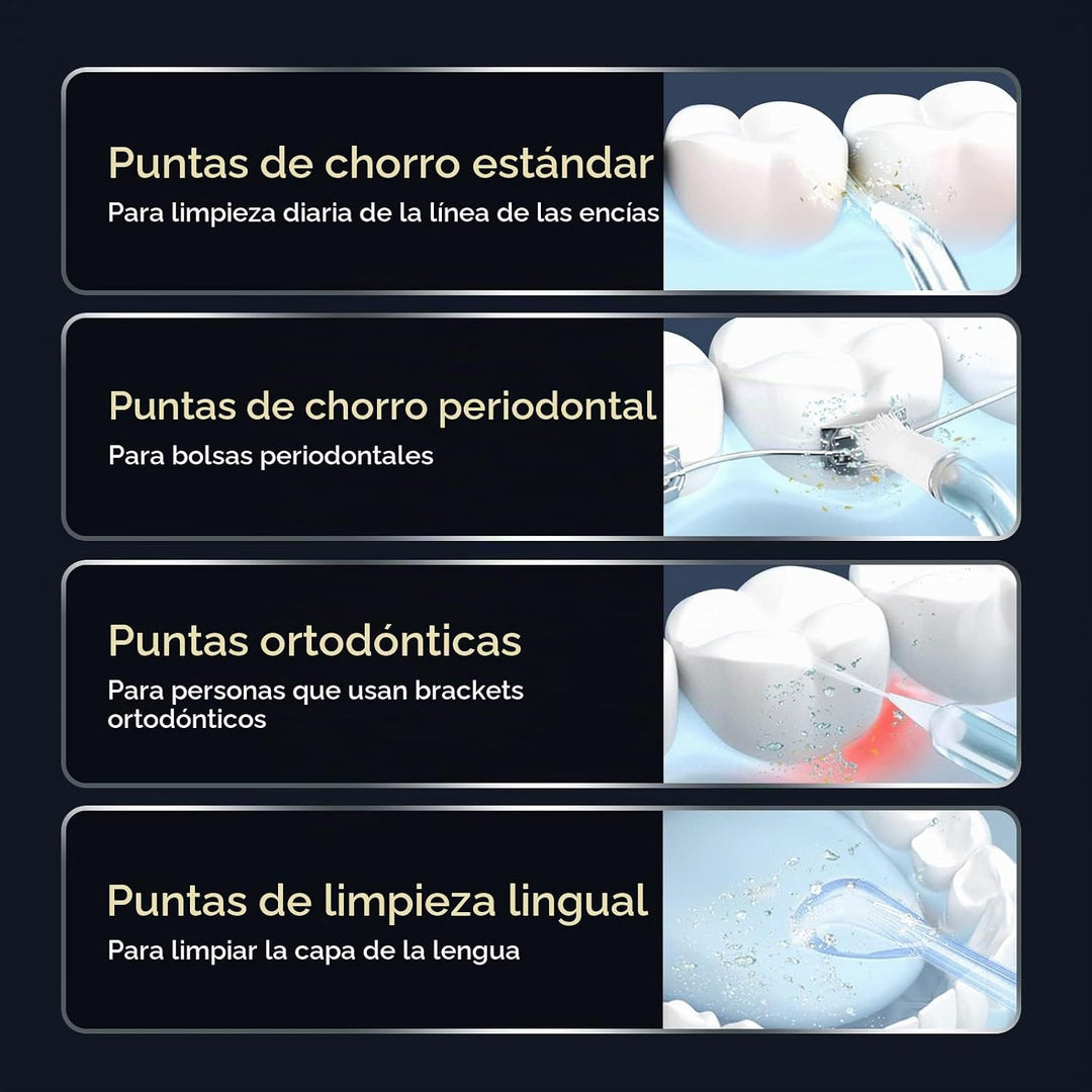 Limpiador de agua dental [ Mini inalámbrico portátil ] Irrigador or...