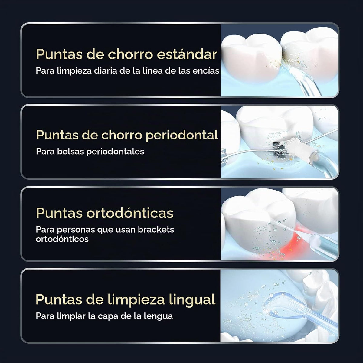 Limpiador de agua dental [ Mini inalámbrico portátil ] Irrigador or...