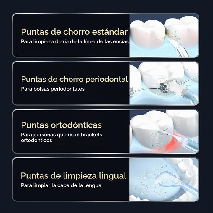 Limpiador de agua dental [ Mini inalámbrico portátil ] Irrigador or...