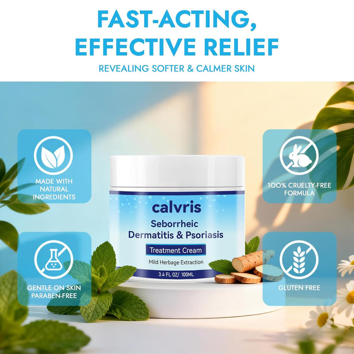 Calvris Scalp Comfort Balm - Fórmula botánica sin esteroides para c...