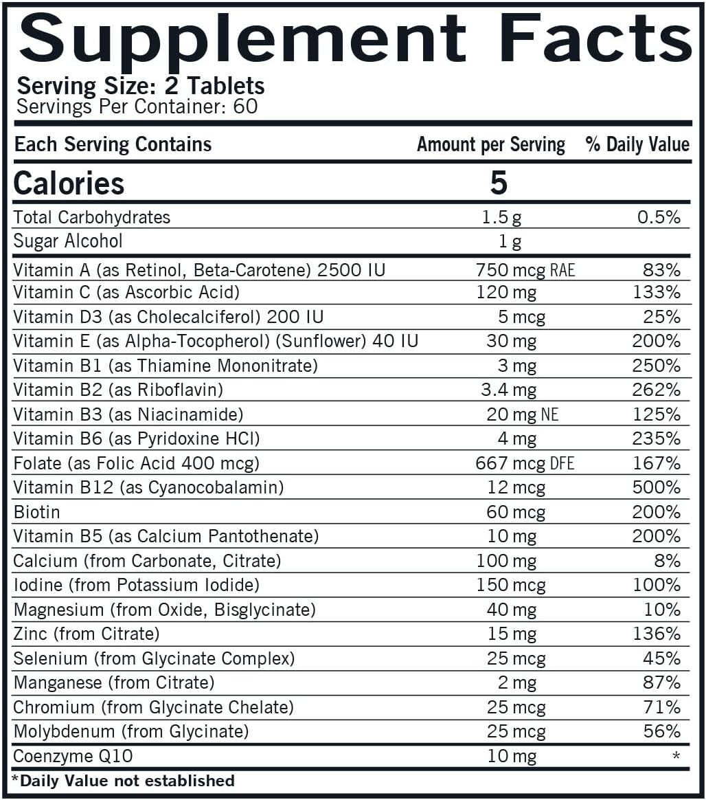 Kirkman - Multivitamínico y mineral masticable para niños - 120 tab...