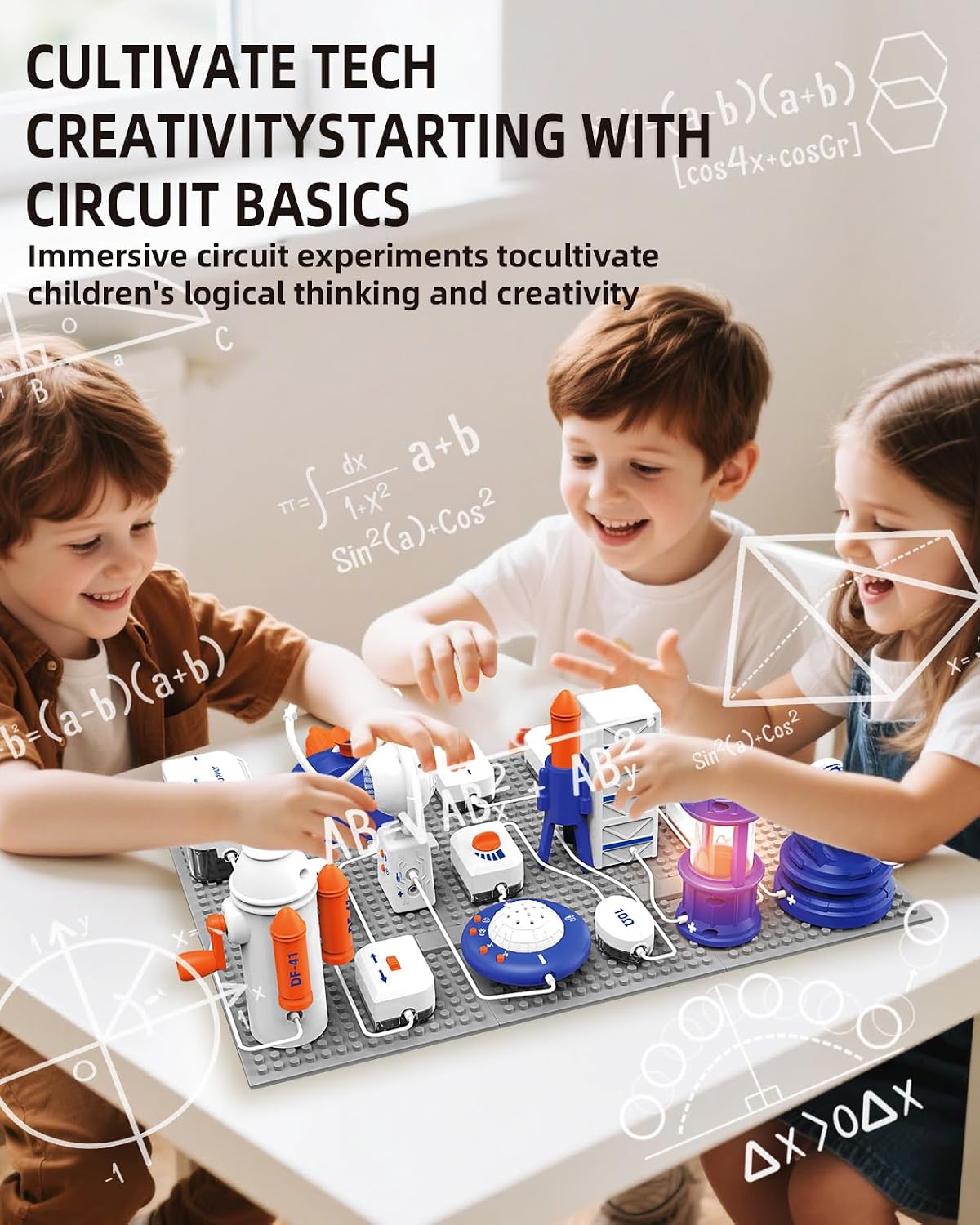 Kits de ciencia STEM para niños, kit de exploración de electrónica, 66 piezas de circuito de bricolaje, más de 1200 proyectos, juguetes educativos STEM regalos para niños y niñas de 3 4 5 6 7 8 9 10 11 12, manual de proyecto de color (idioma español no