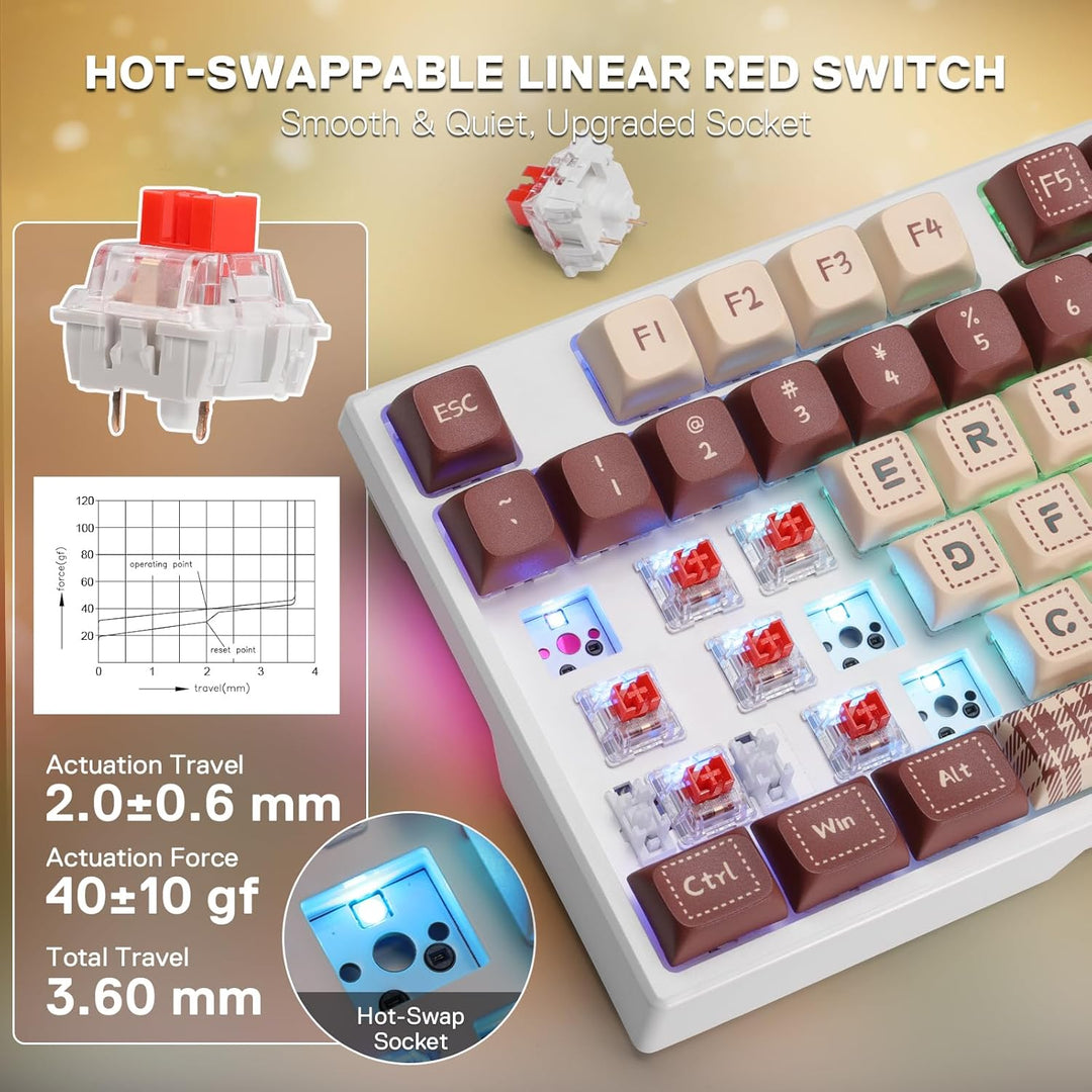 Redragon K668 Xmas Teclado Gaming RGB Cableado con Gasket, Teclado...