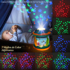 Juguetes musicales con luz para el tiempo de barriga, juguete de proyector giratorio de océano para niño y niña