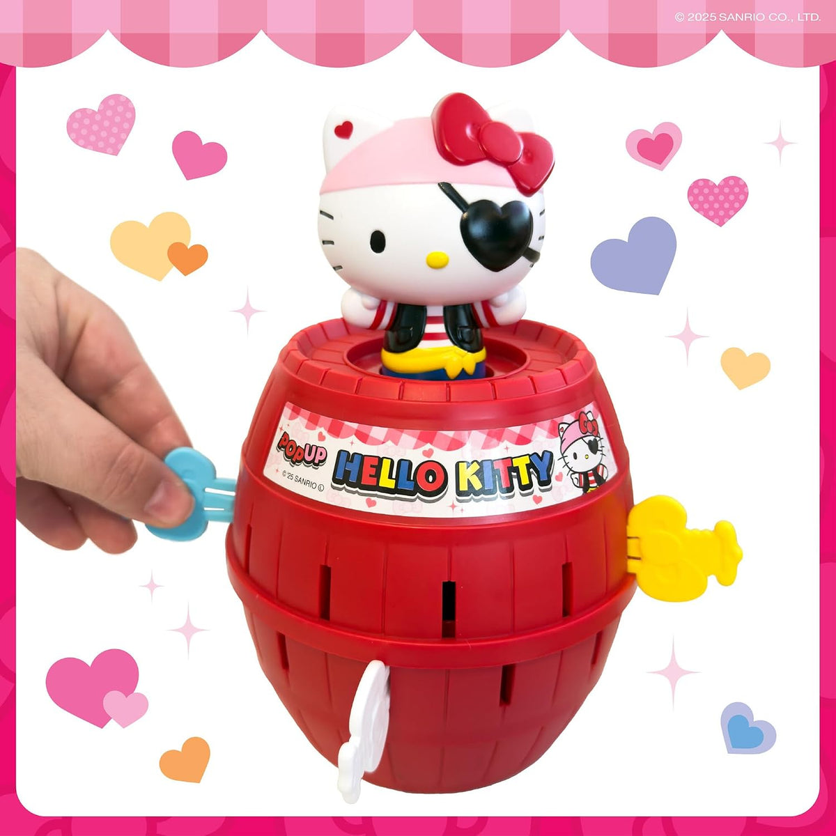 TOMY Pop Up Hello Kitty Game - Juego de acción familiar - 2-4 jugadores