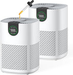 VEWIOR Paquete de 2 purificadores de aire con filtro lavable para el hogar