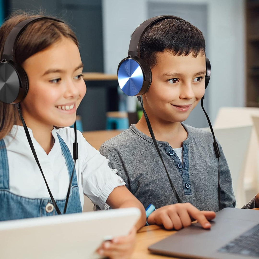 Auriculares para el aula, paquete de 25 unidades, con micrófono par...