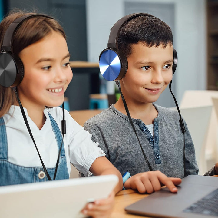 Auriculares para el aula, paquete de 25 unidades, con micrófono par...