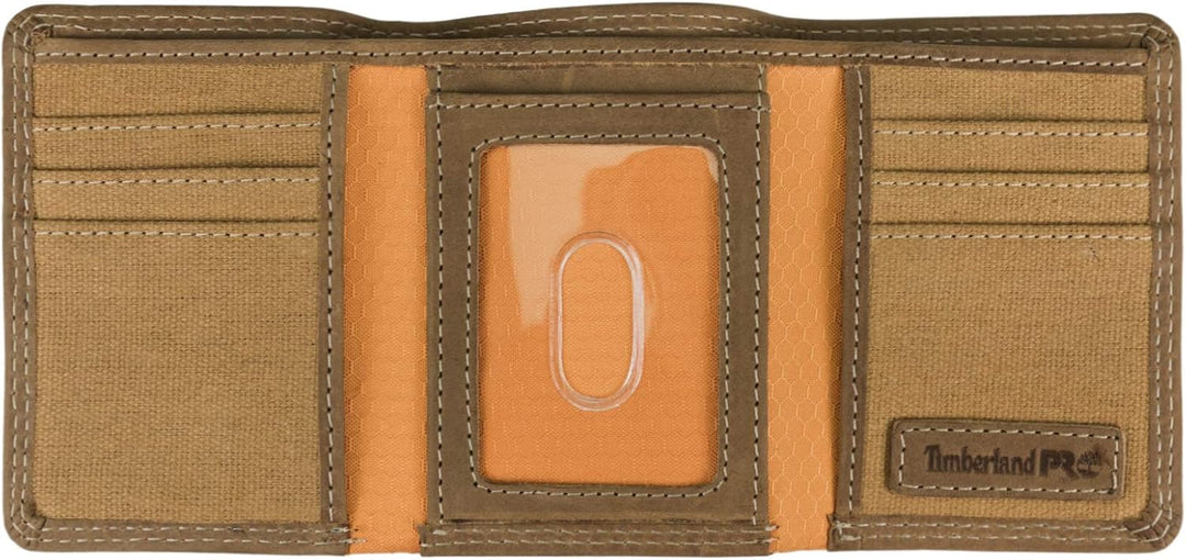 Timberland PRO - Cartera triple de cuero para hombre con ventana pa...
