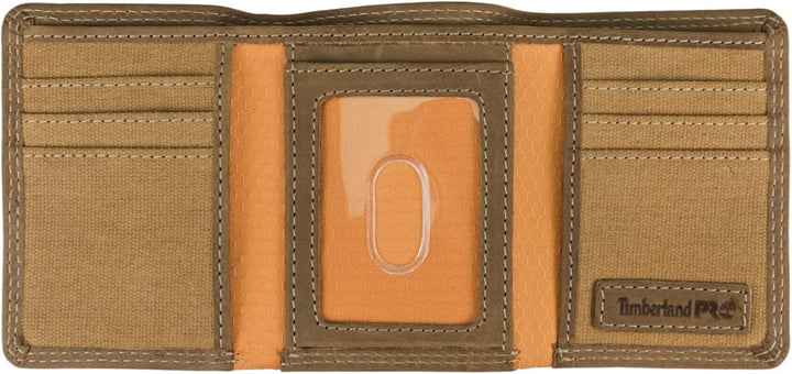 Timberland PRO - Cartera triple de cuero para hombre con ventana pa...