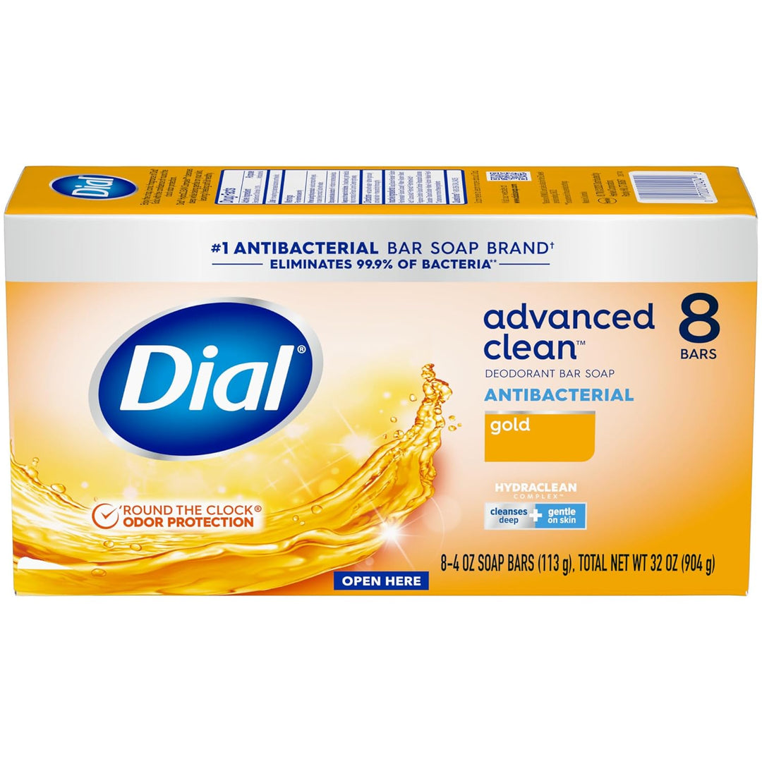 Dial Barra de jabón desodorante antibacteriano, Advanced Clean, dor...