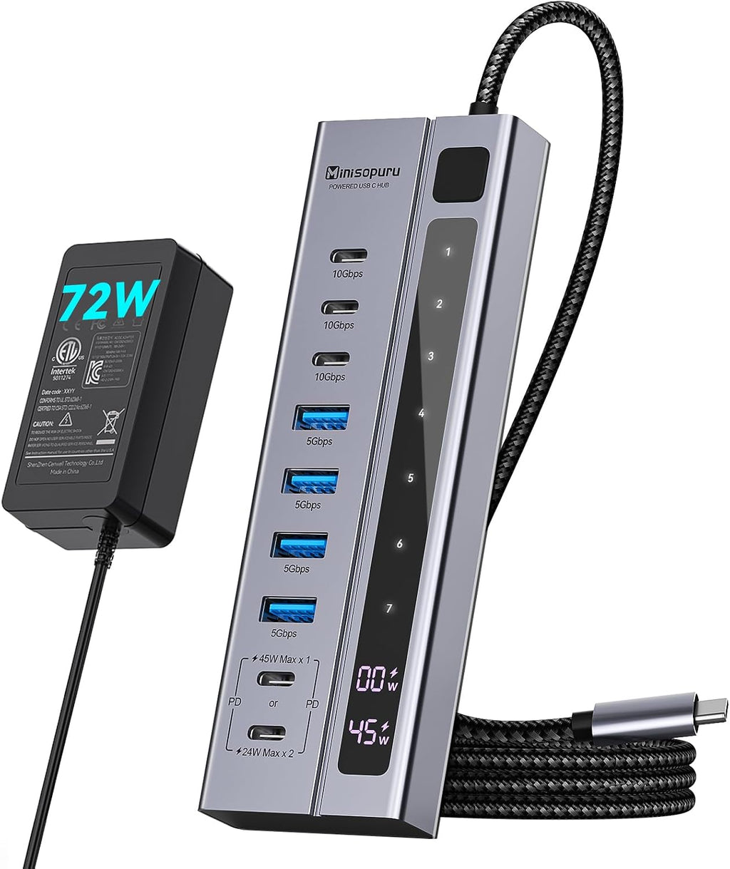 minisopuru, hub USB, alimentado