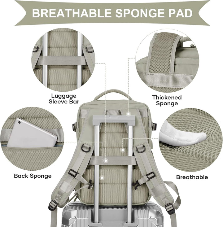 Mochila de mano coowoz para mujer y hombre, mochila de viaje aproba...