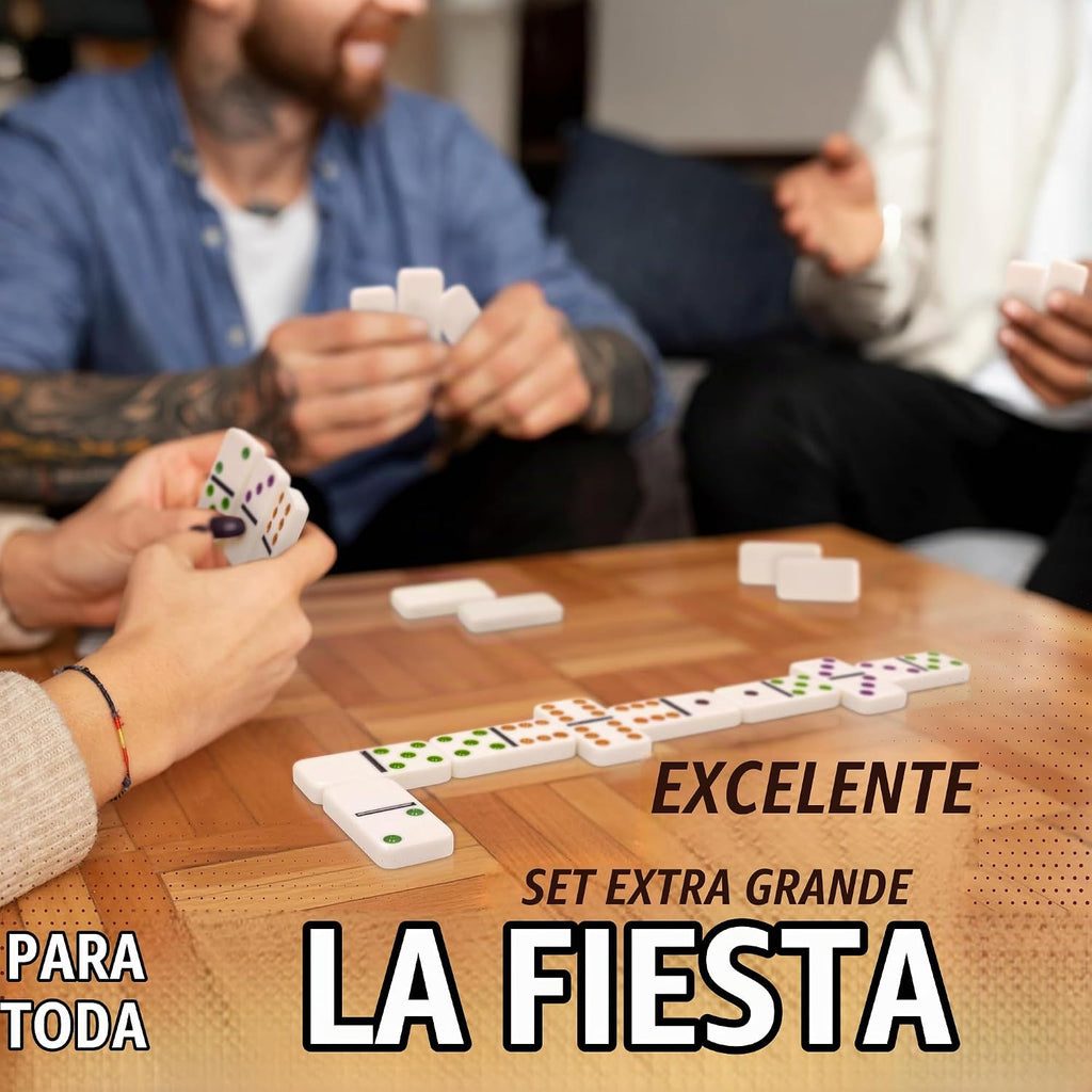 Double 15 Domino Game - Lata de viaje, juego familiar portátil, a partir de 8 años