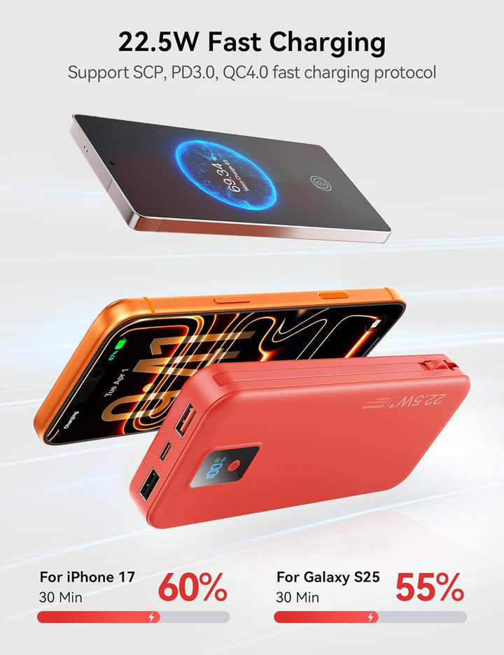 Cargador portátil, cargador de batería de carga rápida de 12000 mAh...