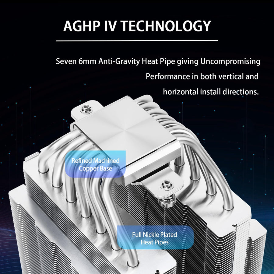 Thermalright Phantom Spirit 120 Enfriador de aire para CPU, 7 tubos...