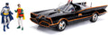 Jada DC Comics 1:18 1966 Serie de TV clásica Batmobile - Coche fundido a presión con figuras de Batman y Robin de 3 pulgadas, juguetes para niños y adultos