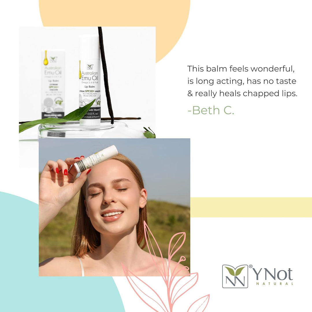 YNN Emu Oil - Bálsamo labial hidratante con protección solar extrem...