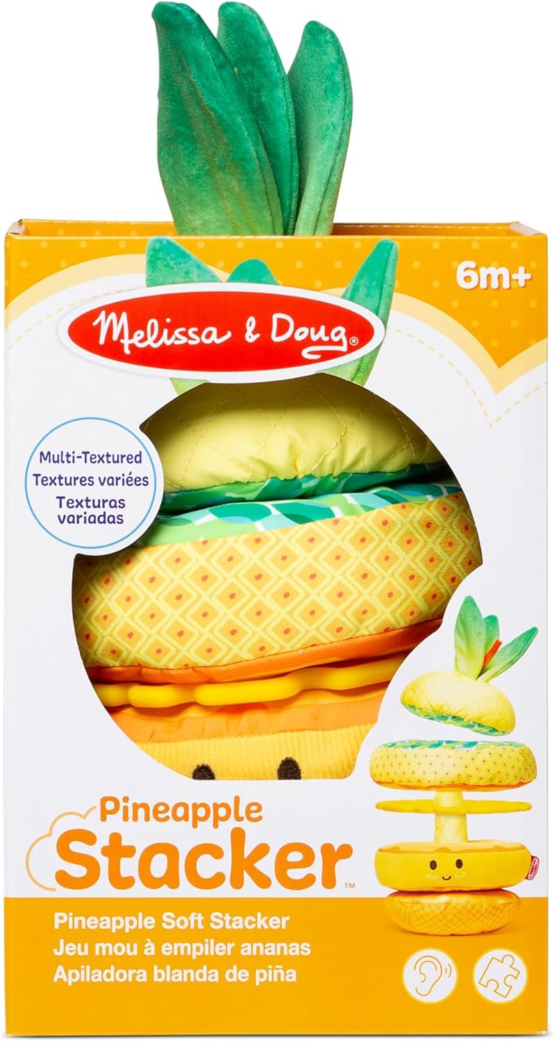 Melissa Doug Multi-Sensory Piña Soft Stacker Juguete