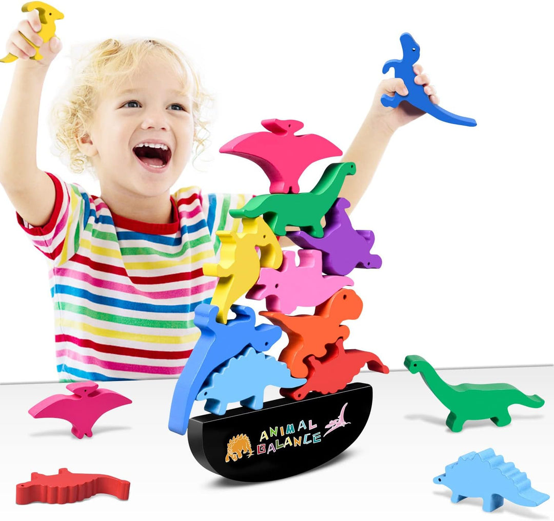 FFTROC Montessori - Juguetes de dinosaurio para niños de 2, 3 y 4 a...