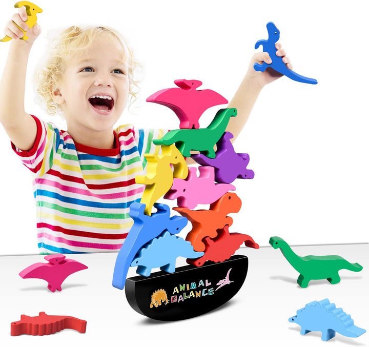 FFTROC Montessori - Juguetes de dinosaurio para niños de 2, 3 y 4 a...